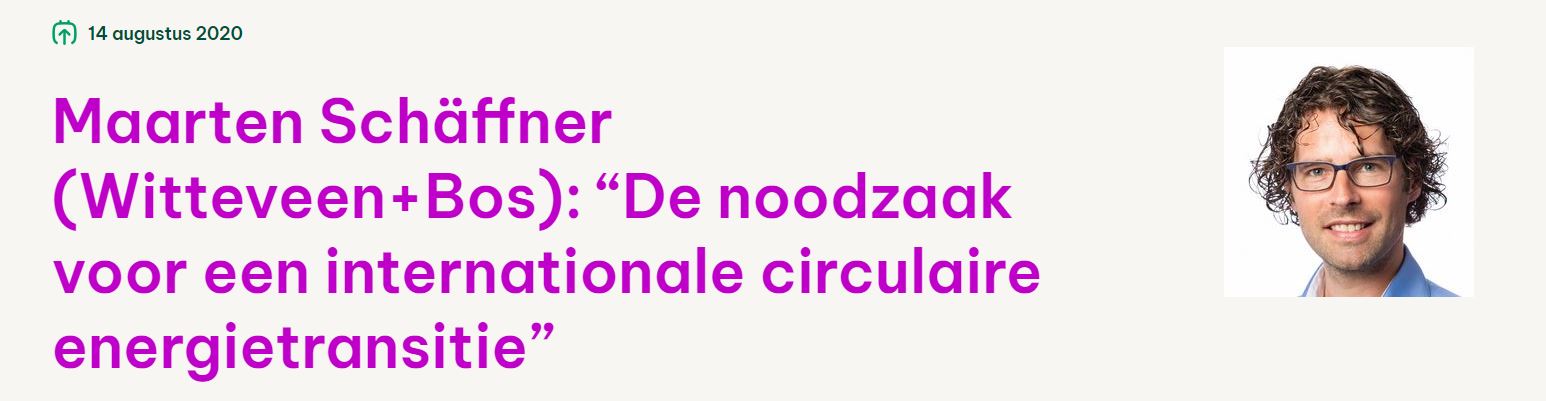 De noodzaak voor een internationale circulaire energietransitie